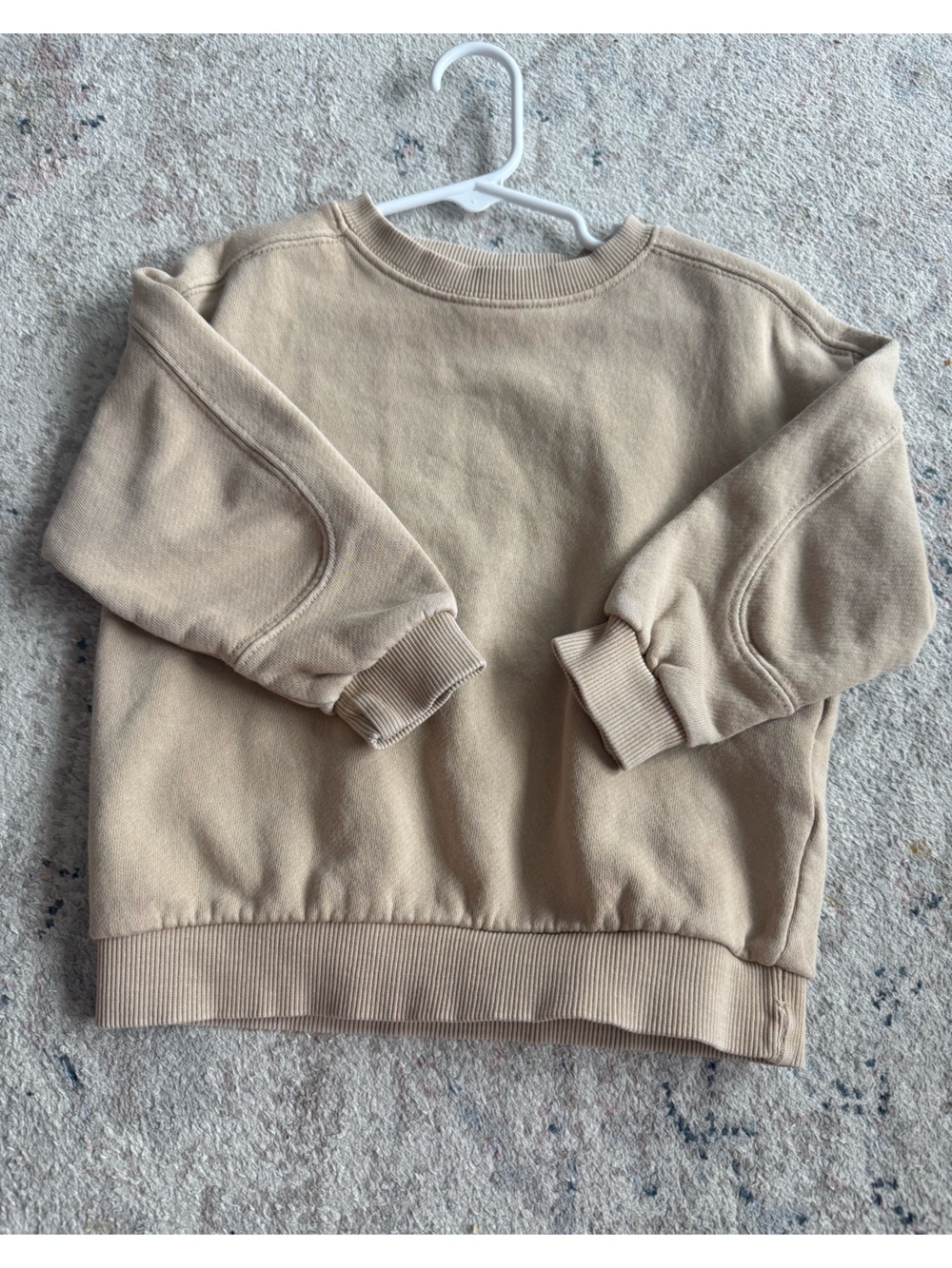 Zara kids Beige Crewneck Sweatshirt oversized fit